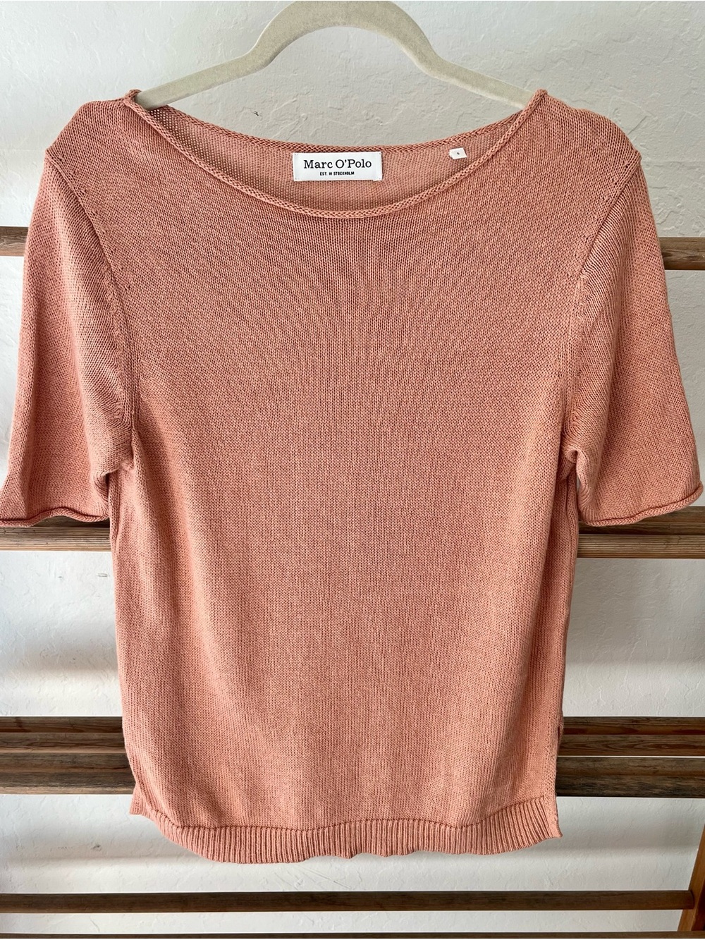 Marc O'Polo Dusty Coral Short Sleeve Knit Top